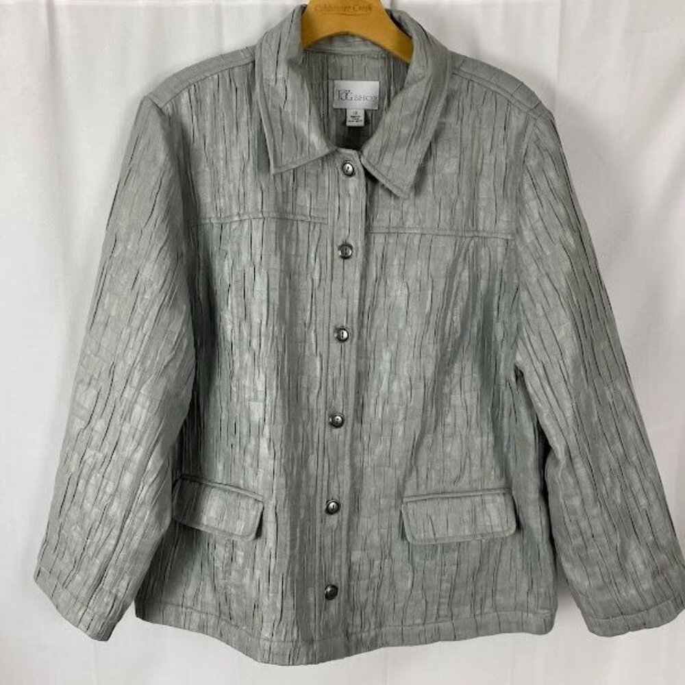The Tog Shop Gray Button Down Blazer‎ Jacket Women' s 18